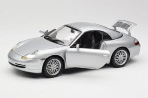 Porsche 911 996 Carrera Cabriolet Silver Hot Wheels 1:18 213595 Metall — bild 2 av 8
