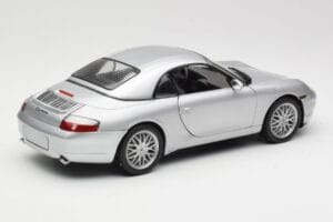 Porsche 911 996 Carrera Cabriolet Silver Hot Wheels 1:18 213595 Metall — bild 3 av 8