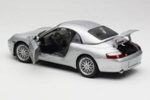 Porsche 911 996 Carrera Cabriolet Silver Hot Wheels 1:18 213595 Metall — bild 5 av 8