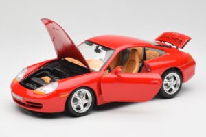 Porsche 911 996 Carrera Röd Bburago 1:18 3385 Metall — bild 2 av 8