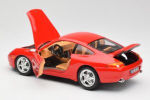 Porsche 911 996 Carrera Röd Bburago 1:18 3385 Metall — bild 5 av 8