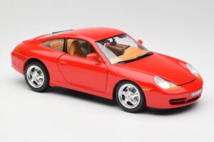 Porsche 911 996 Carrera Röd Bburago 1:18 3385 Metall — bild 6 av 8
