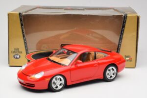 Porsche 911 996 Carrera Röd Bburago 1:18 3385 Metall — bild 8 av 8