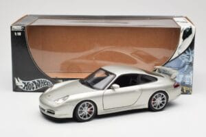 Porsche 911 996 GT3 Silver Hot Wheels 1:18 C2590 Metall — bild 8 av 8