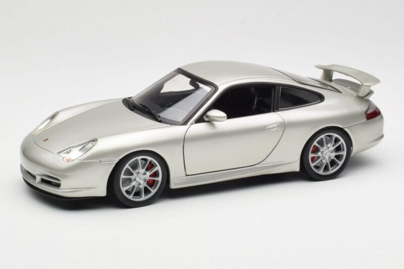 Porsche 911 996 GT3 Silver Hot Wheels 1:18 C2590 Metall