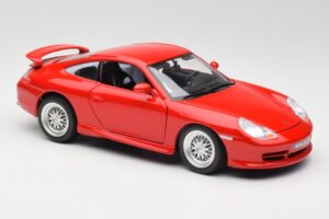 Porsche 911 996 GT3 Strasse Röd Bburago 1:18 30395 Metall — bild 6 av 8