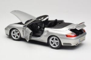 Porsche 911 996 Turbo Cabriolet Silver Maisto 1:18 31660 Metall — bild 5 av 8
