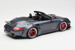 Porsche 911 997 Cabriolet Liberty Walk Grå GT Spirit 1:18 GT463 Resin — bild 2 av 6