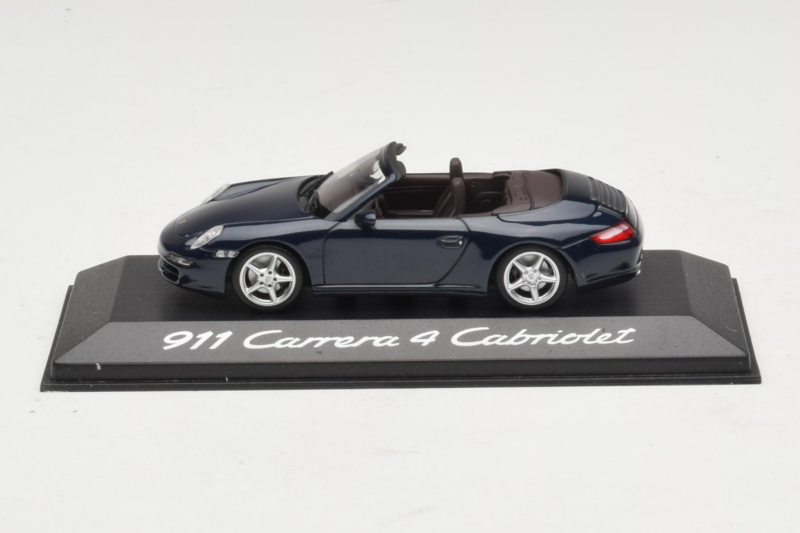 Porsche 911 997 Carrera 4 Cabriolet Mörkblå Minichamps 1:43 WAP02015216-P1 Metall