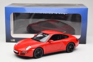 Porsche 911 997 Carrera 4S Röd Norev 1:18 187510 Metall — bild 8 av 8