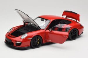Porsche 911 997 GT2 RS Röd Med Svarta Fälgar Minichamps 1:18 100069407 Metall — bild 2 av 8