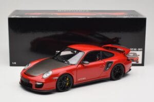 Porsche 911 997 GT2 RS Röd Med Svarta Fälgar Minichamps 1:18 100069407 Metall — bild 8 av 8