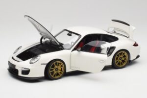 Porsche 911 997 GT2 RS Vit & Guld Hjul Minichamps 1:18 100069406 Metall — bild 2 av 8