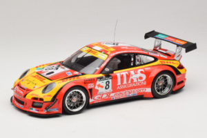 Porsche 911 997 GT3 R #8 De Lorenzi Racing De Lorenzi 24 Hours of Spa 2011 Minichamps 1:18 151118918 Metall