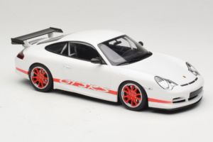 Porsche 911 996 GT3 RS Vit Röd Rand Minichamps 1:18 155062020 Metall — bild 4 av 6