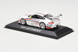 Porsche 911 997 GT3 RSR Vit Med Blå och Orange Ränder 2007 Minichamps 1:43 WAP02000618 Metall — bild 3 av 4