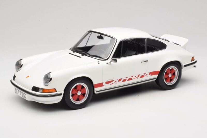 Porsche 911 Carrera RS 2.7 Grand Prix White With Red Norev 1:12 127514 Metall