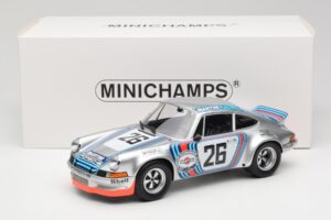Porsche 911 Carrera RSR Group 4 GT #26 Martini Racing H. Muller / G. van Lennep GT Class Winner 1000 km Dijon 1973 Minichamps — bild 6 av 6