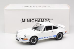 Porsche 911 Carrera RSR Group 4 GT Vit & Blå 1973 Minichamps 1:18 107065020 Metall — bild 6 av 6