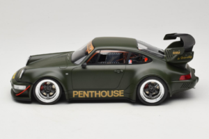 Porsche 911 RWB Penthouse Kaki Green GT Spirit 1:18 GT559 Resin — bild 3 av 6