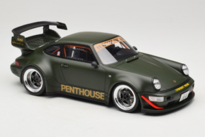 Porsche 911 RWB Penthouse Kaki Green GT Spirit 1:18 GT559 Resin — bild 4 av 6