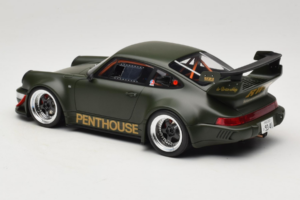 Porsche 911 RWB Penthouse Kaki Green GT Spirit 1:18 GT559 Resin — bild 5 av 6