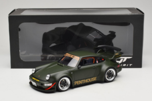 Porsche 911 RWB Penthouse Kaki Green GT Spirit 1:18 GT559 Resin — bild 6 av 6
