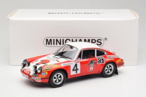 Porsche 911 S #4 G. Larrousse / M. Perramond 2nd Place Rally Monte Carlo 1972 Minichamps 1:18 107726804 Resin — bild 6 av 6