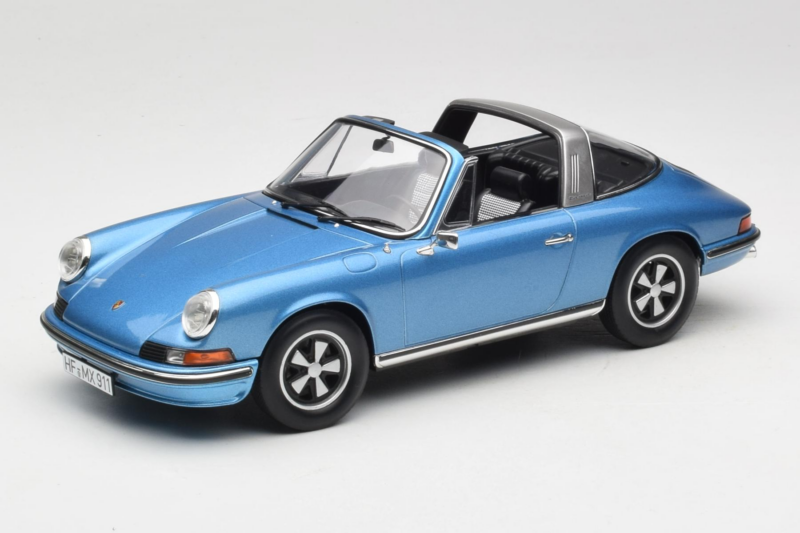 Porsche 911 S Targa Blue Metallic Norev 1:18 187646 Metall