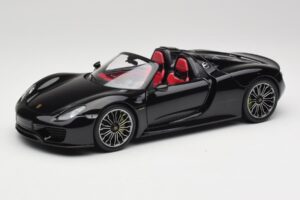 Porsche 918 Spyder Basalt Svart Metallic Minichamps 1:18 110062431 Metall