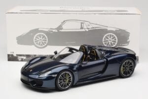 Porsche 918 Spyder Blå Metallic Minichamps 1:18 113062434 Metall — bild 8 av 8