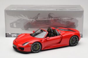 Porsche 918 Spyder Röd Minichamps 1:18 110062435 Metall — bild 8 av 8