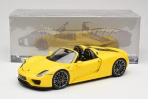 Porsche 918 Spyder Gul Minichamps 1:18 110062434 Metall — bild 8 av 8