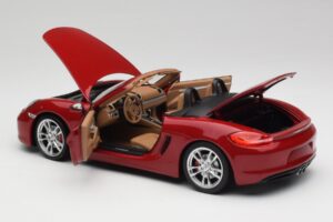 Porsche Boxster 981 S Guards Röd Minichamps 1:18 110062031 Metall — bild 5 av 8