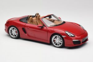 Porsche Boxster 981 S Guards Röd Minichamps 1:18 110062031 Metall — bild 6 av 8
