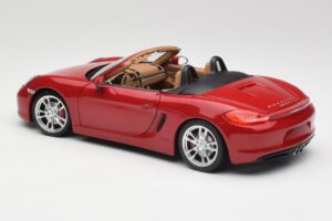 Porsche Boxster 981 S Guards Röd Minichamps 1:18 110062031 Metall — bild 7 av 8