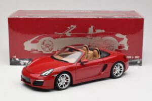 Porsche Boxster 981 S Guards Röd Minichamps 1:18 110062031 Metall — bild 8 av 8