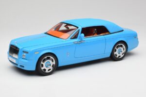 Rolls-Royce Phantom Drophead Coupe Powder Blå Kyosho 1:18 08871BL Metall — bild 3 av 10