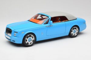 Rolls-Royce Phantom Drophead Coupe Powder Blå Kyosho 1:18 08871BL Metall — bild 4 av 10