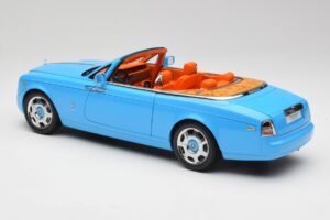Rolls-Royce Phantom Drophead Coupe Powder Blå Kyosho 1:18 08871BL Metall — bild 9 av 10