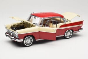 Simca Chambord Röd & Elfenben Norev 1:18 185721 Metall — bild 2 av 8