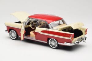 Simca Chambord Röd & Elfenben Norev 1:18 185721 Metall — bild 5 av 8