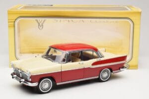 Simca Chambord Röd & Elfenben Norev 1:18 185721 Metall — bild 8 av 8