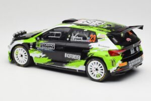 Skoda Fabia Rally2 #23 O. Solberg / E. Edmondson Rally Monte Carlo 2023 IXO 1:18 18RMC155A Metall — bild 5 av 6