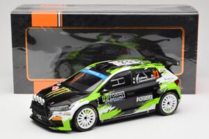 Skoda Fabia Rally2 #23 O. Solberg / E. Edmondson Rally Monte Carlo 2023 IXO 1:18 18RMC155A Metall — bild 6 av 6