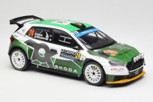 Skoda Fabia Rally2 #24 N. Gryazin / K. Aleksandrov Rally Monte Carlo 2023 IXO 1:18 18RMC155B Metall — bild 4 av 6