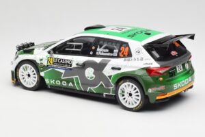 Skoda Fabia Rally2 #24 N. Gryazin / K. Aleksandrov Rally Monte Carlo 2023 IXO 1:18 18RMC155B Metall — bild 5 av 6