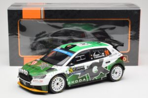 Skoda Fabia Rally2 #24 N. Gryazin / K. Aleksandrov Rally Monte Carlo 2023 IXO 1:18 18RMC155B Metall — bild 6 av 6
