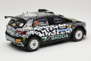 Skoda Fabia Rally2 #20 O. Solberg / E. Edmund Safari Rally Kenya 2024 IXO 1:18 18RMC222 Metall — bild 2 av 6