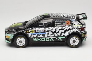 Skoda Fabia Rally2 #20 O. Solberg / E. Edmund Safari Rally Kenya 2024 IXO 1:18 18RMC222 Metall — bild 3 av 6